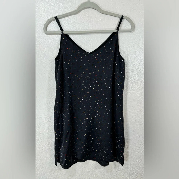 Rails Brianna 100% Silk Slip Dress in Black Confetti Women’s XS Classy Summer - Picture 12 of 14